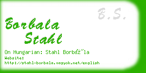 borbala stahl business card
